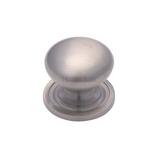 Victorian Round Cabinet Knob with Base by M Marcus - Heritage Brass