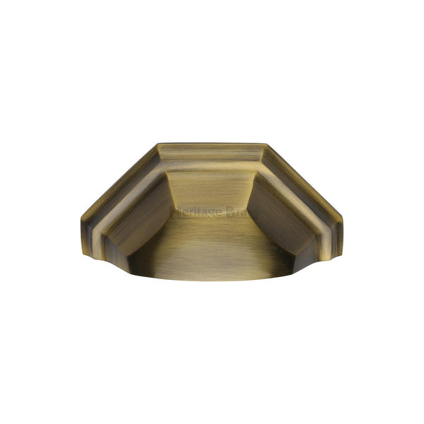 Deco Cabinet Drawer Pull by M Marcus - Heritage Brass