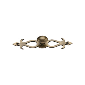 Oval Cabinet Knob with Backplate by M Marcus - Heritage Brass
