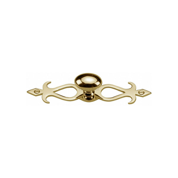 Oval Cabinet Knob with Backplate by M Marcus - Heritage Brass