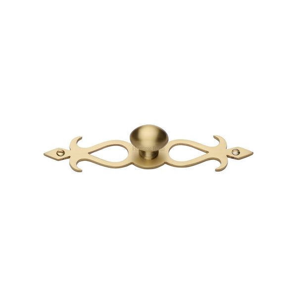 Oval Cabinet Knob with Backplate by M Marcus - Heritage Brass