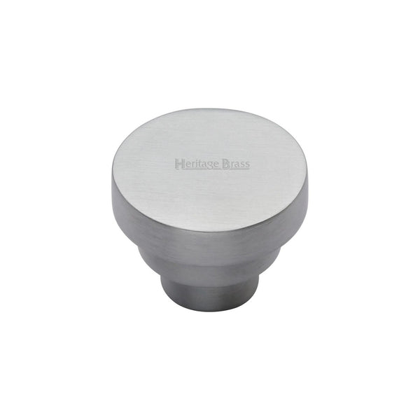 Round Stepped Cabinet Knob by M Marcus - Heritage Brass