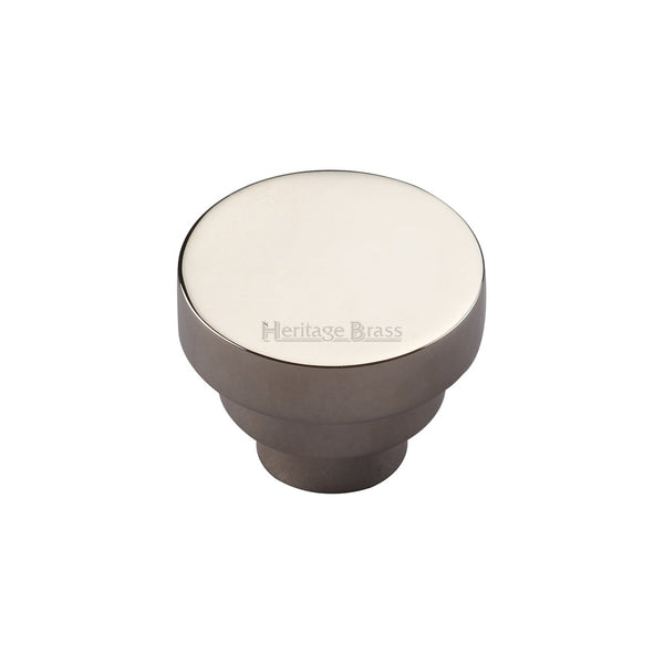 Round Stepped Cabinet Knob by M Marcus - Heritage Brass