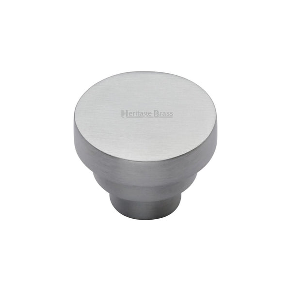 Round Stepped Cabinet Knob by M Marcus - Heritage Brass