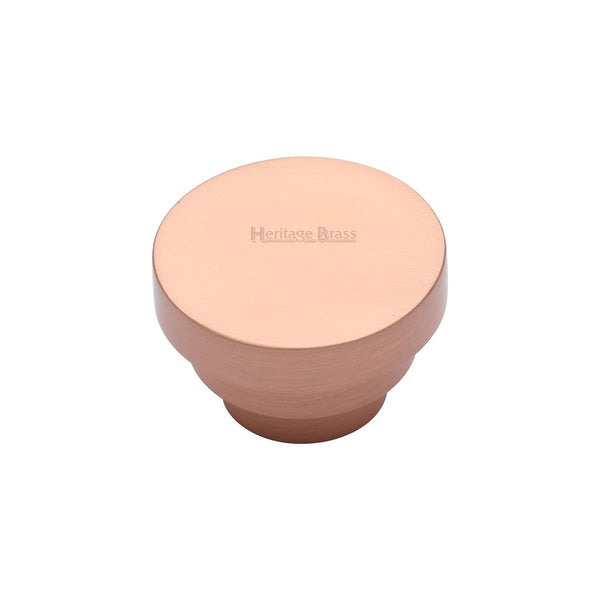 Round Stepped Cabinet Knob by M Marcus - Heritage Brass
