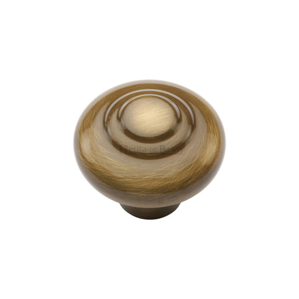 Round Bead Cabinet Knob by M Marcus - Heritage Brass