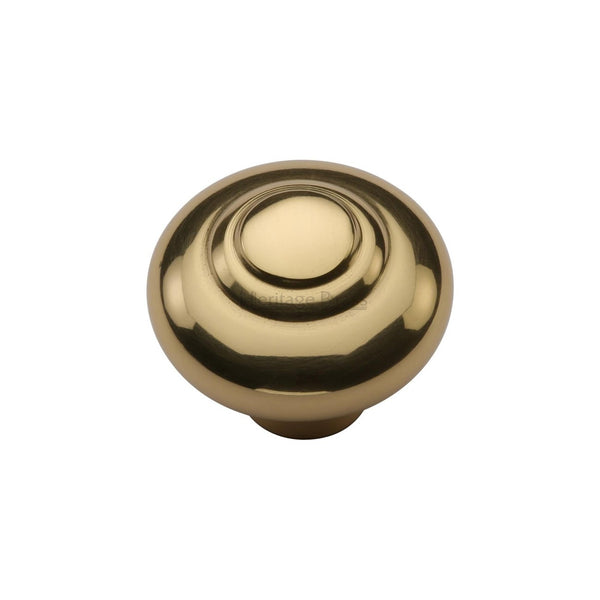 Round Bead Cabinet Knob by M Marcus - Heritage Brass
