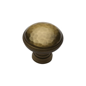 Diamond Cut Cabinet Knob. by M Marcus - Heritage Brass