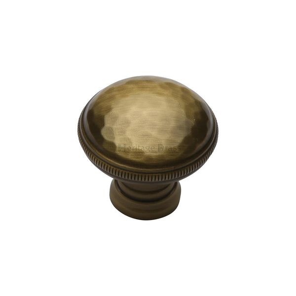 Diamond Cut Cabinet Knob. by M Marcus - Heritage Brass