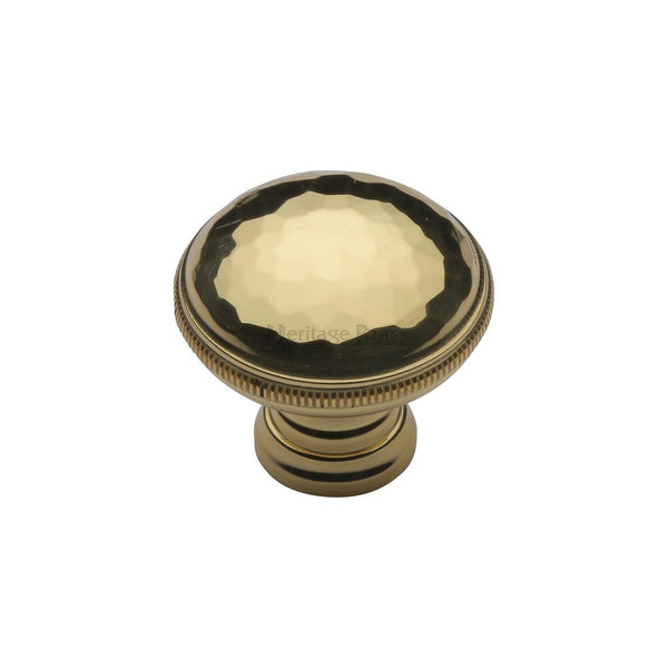 Diamond Cut Cabinet Knob. by M Marcus - Heritage Brass