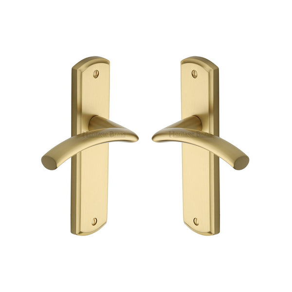 Centaur Door Handle on Plate by M Marcus - Heritage Brass