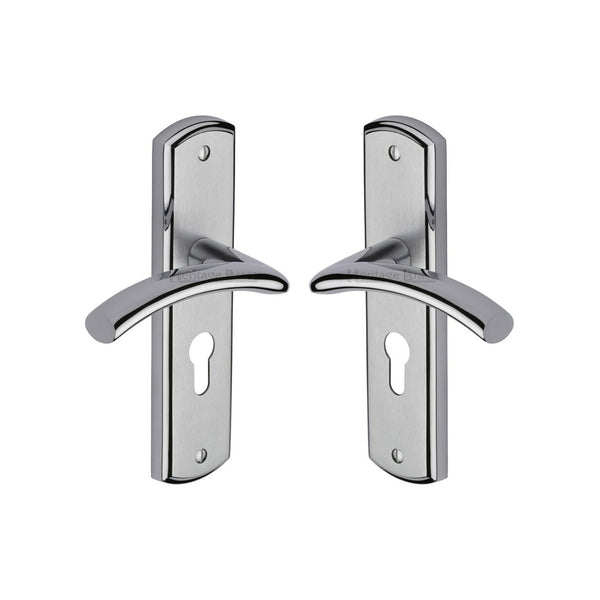 Centaur Door Handle on Plate by M Marcus - Heritage Brass