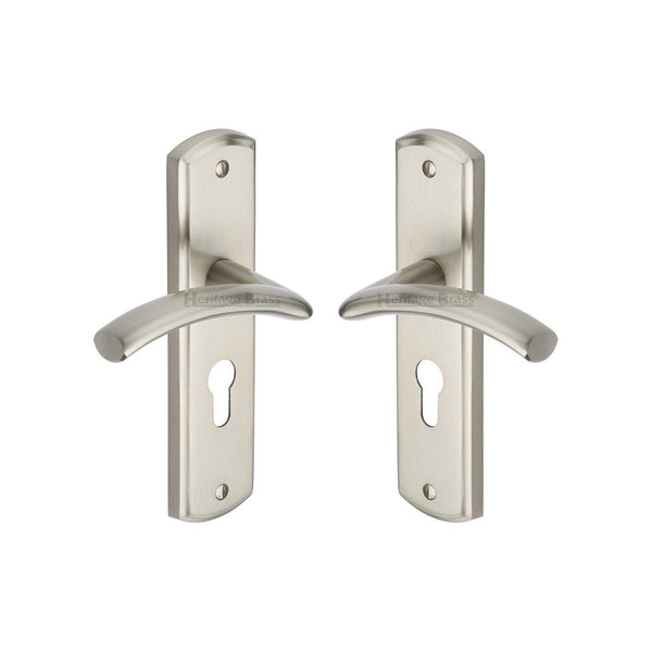 Centaur Door Handle on Plate by M Marcus - Heritage Brass