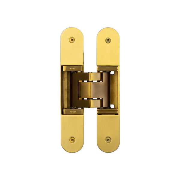 Ghost 160mm 3D Concealed Hinge Satin Brass
