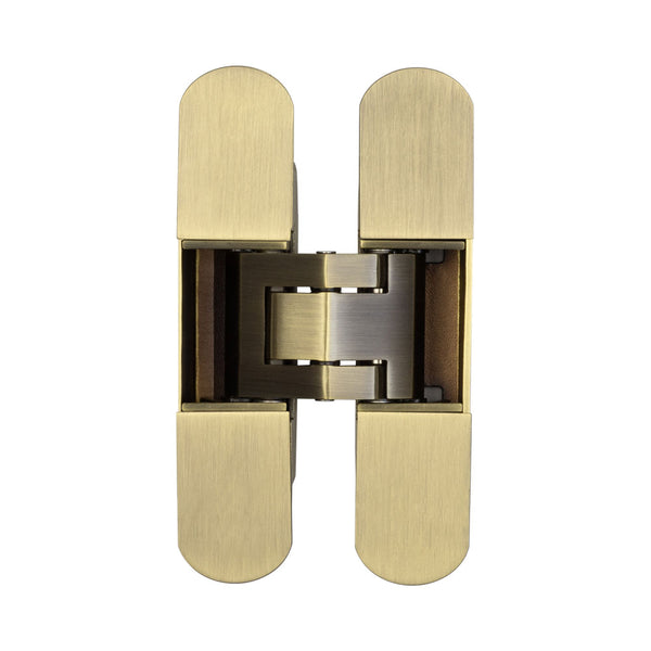 Ghost 140mm 3D Concealed Hinge Antique Brass