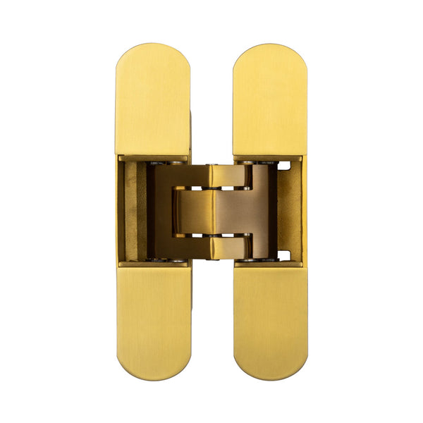 Ghost 140mm 3D Concealed Hinge Satin Brass