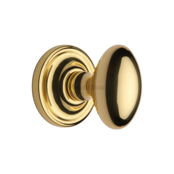 Chelsea Door Knob on Rose by M Marcus - Heritage Brass