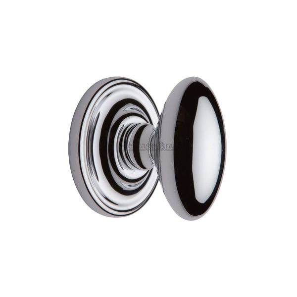 Chelsea Door Knob on Rose by M Marcus - Heritage Brass