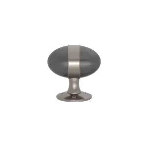 D7568 Banded Egg  door knob In Combination Amalfine on Round Rose