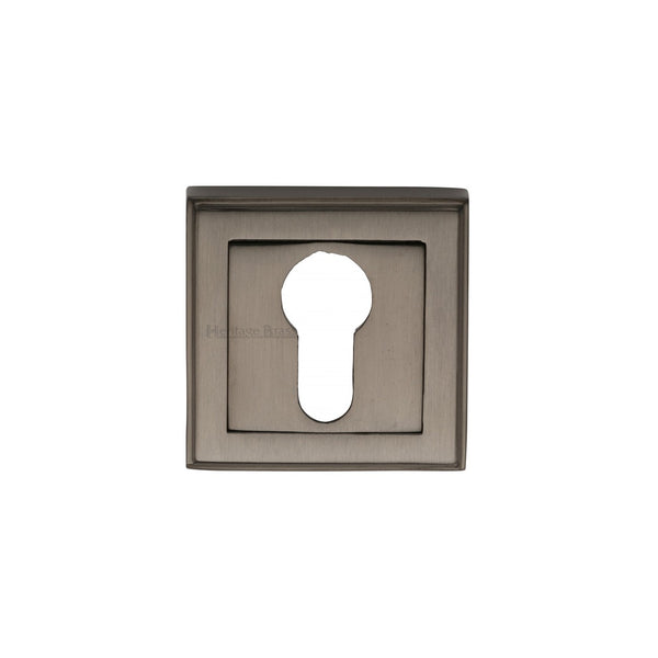 Euro Profile Cylinder Escutcheon Square - DEC7020 by M Marcus - Heritage Brass