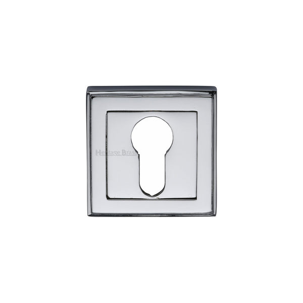 Euro Profile Cylinder Escutcheon Square - DEC7020 by M Marcus - Heritage Brass