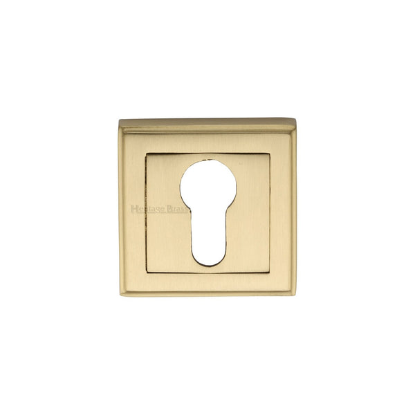 Euro Profile Cylinder Escutcheon Square - DEC7020 by M Marcus - Heritage Brass