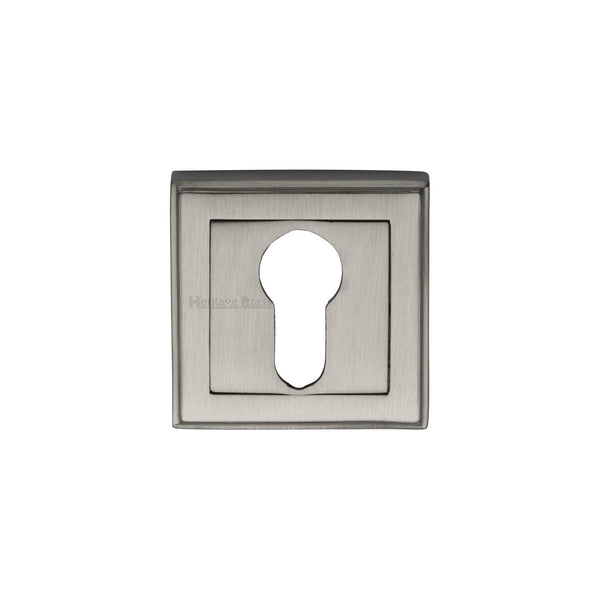 Euro Profile Cylinder Escutcheon Square - DEC7020 by M Marcus - Heritage Brass