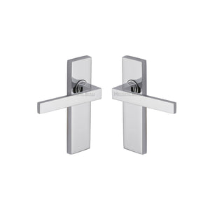 Delta Door Handle on Plate by M Marcus - Heritage Brass
