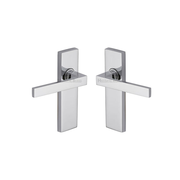 Delta Door Handle on Plate by M Marcus - Heritage Brass