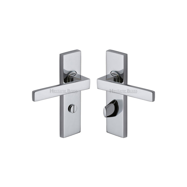 Delta Door Handle on Plate by M Marcus - Heritage Brass