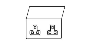Elite Floor Socket Satin Brass, FT04 Switches & Sockets, FT04 - Double Floor Socket Unswitched (13 Amp) by Heritage Brass By M-Marcus