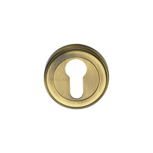 Euro Profile Cylinder Escutcheon Round - ERD7020 - Antique Brass