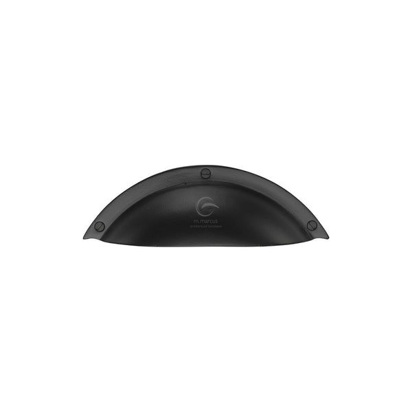 Matt Black Iron Elongated Cabinet Drawer Pull by M Marcus - Heritage Brass