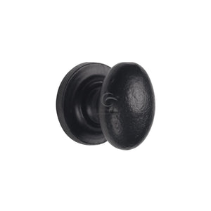Matt Black Iron Oval Cabinet Knob by M Marcus - Heritage Brass