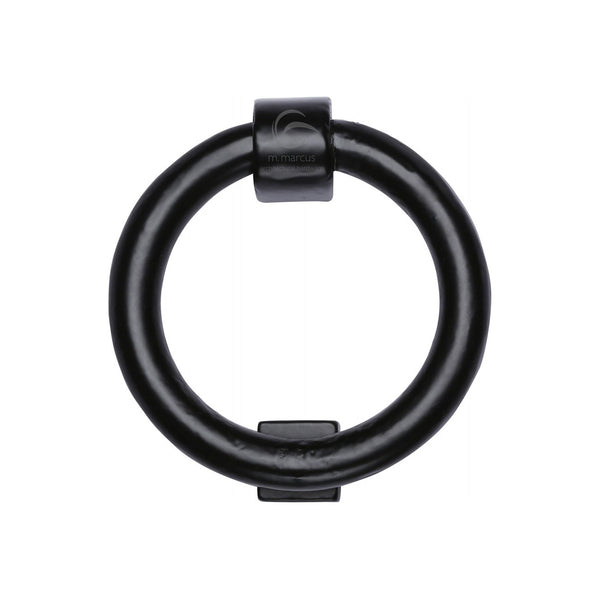 Black Iron Ring Door Knocker by M Marcus - Heritage Brass