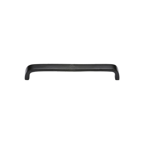 Matt Black Iron Curved D Shaped Cabinet Pull Handle by M Marcus - Heritage Brass