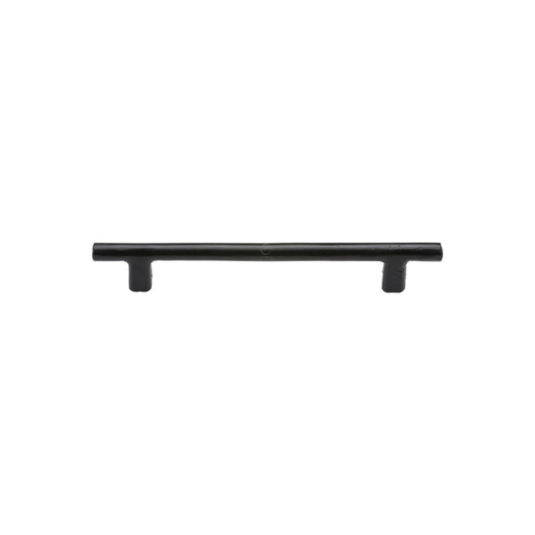 Matt Black Iron Round Bar Cabinet Pull Handle by M Marcus - Heritage Brass