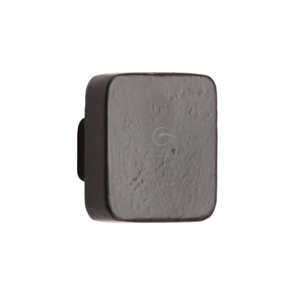Matt Black Iron Square Cabinet Knob by M Marcus - Heritage Brass