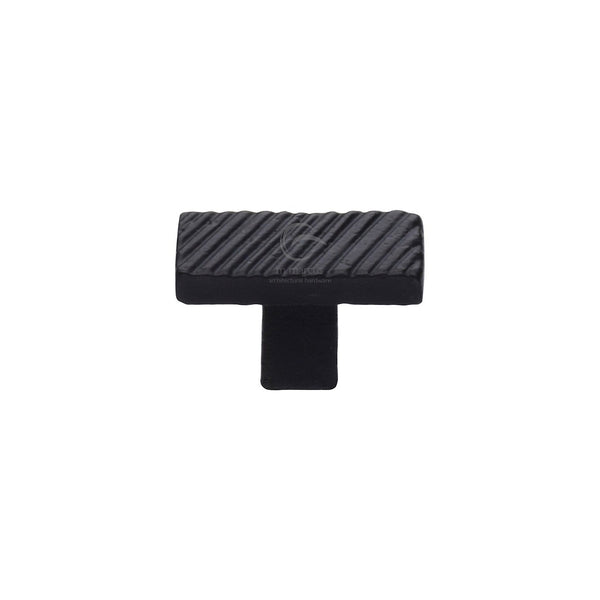Matt Black Iron Textured Cabinet Knob by M Marcus - Heritage Brass