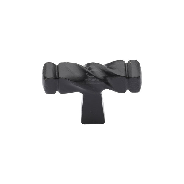 Matt Black Iron Twist Cabinet Knob by M Marcus - Heritage Brass