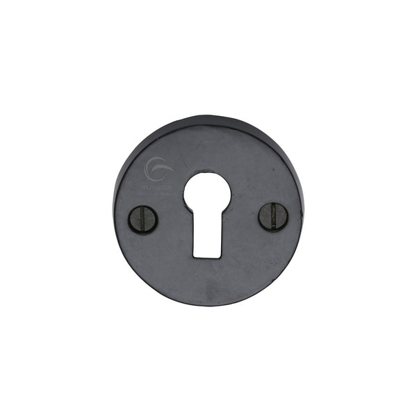 Standard Key Escutcheon Round Black Iron - Matt Black