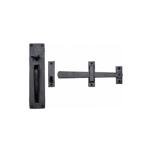 Black Iron Straight Gate Latch by M Marcus - Heritage Brass