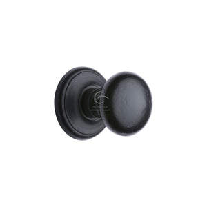 Black Iron Center Door Knob by M Marcus - Heritage Brass