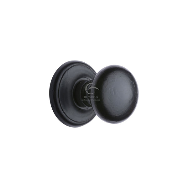 Black Iron Center Door Knob by M Marcus - Heritage Brass