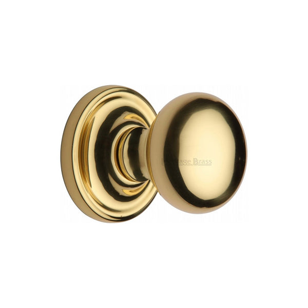 Hampstead Door Knob on Rose by M Marcus - Heritage Brass