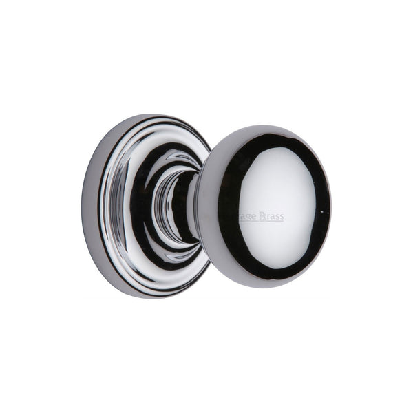 Hampstead Door Knob on Rose by M Marcus - Heritage Brass