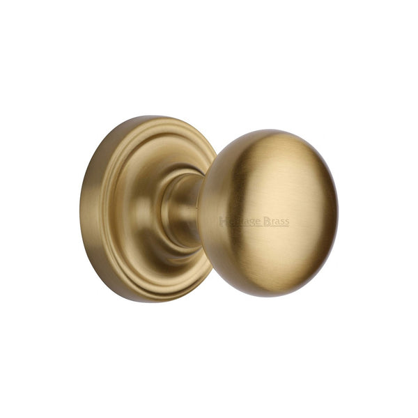 Hampstead Door Knob on Rose by M Marcus - Heritage Brass