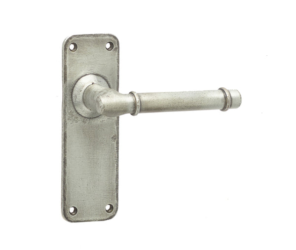 Belfry Suite Door Handle on Latchplate Pewter