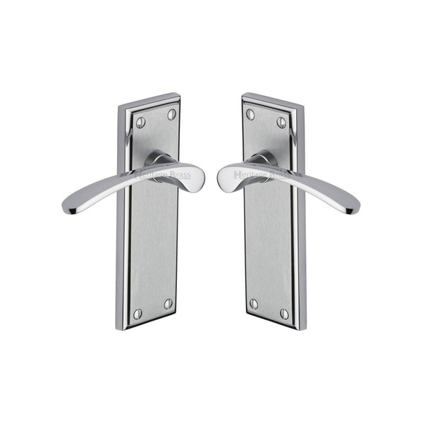 Hilton Door Handle on Plate by M Marcus - Heritage Brass