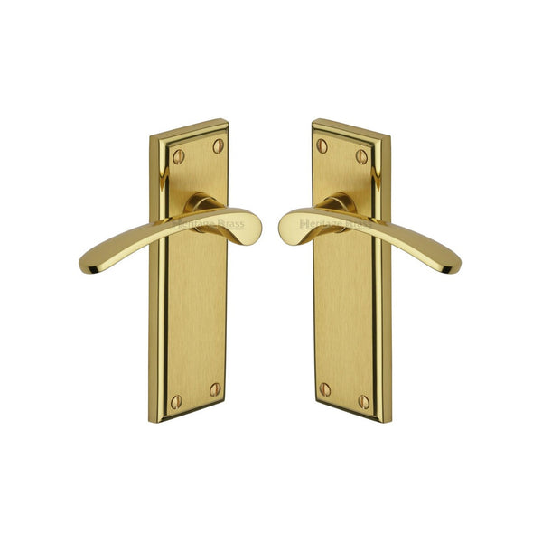 Hilton Door Handle on Plate by M Marcus - Heritage Brass